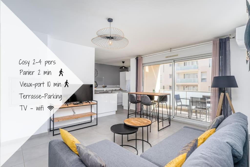 Panier, Major, Appartement De 47 M2, Parking Et Terrasse مارسيليا المظهر الخارجي الصورة